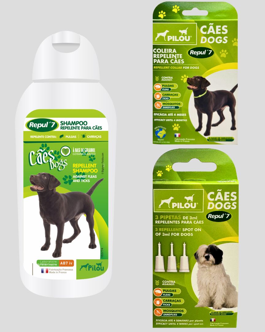 kit para eliminar pulgas no cão grande