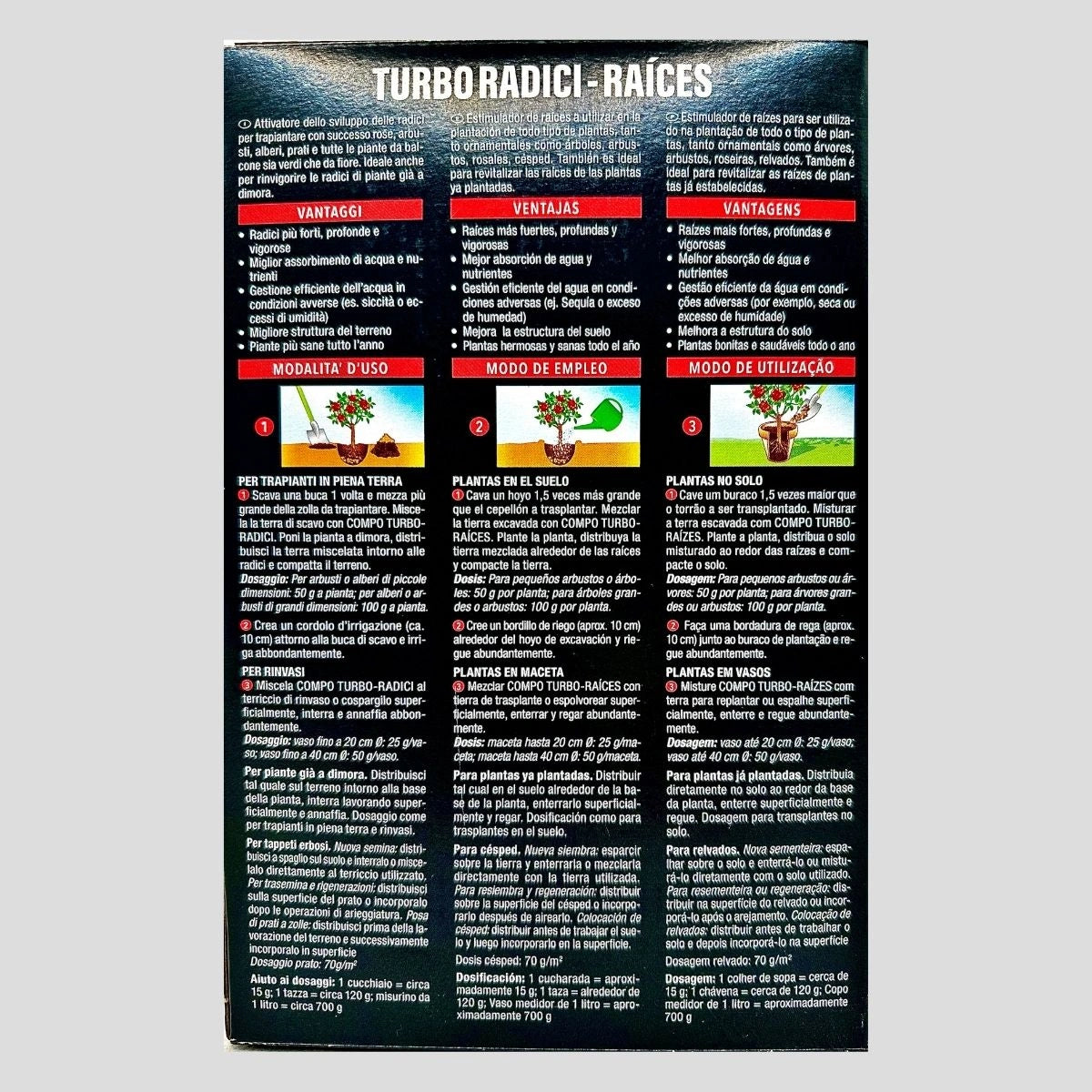 modo de aplicação turbo raizes