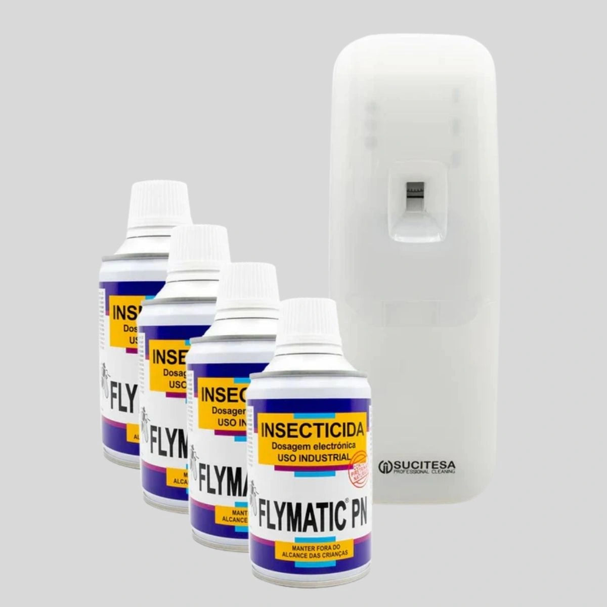doseador branco e 4 spray flymatic
