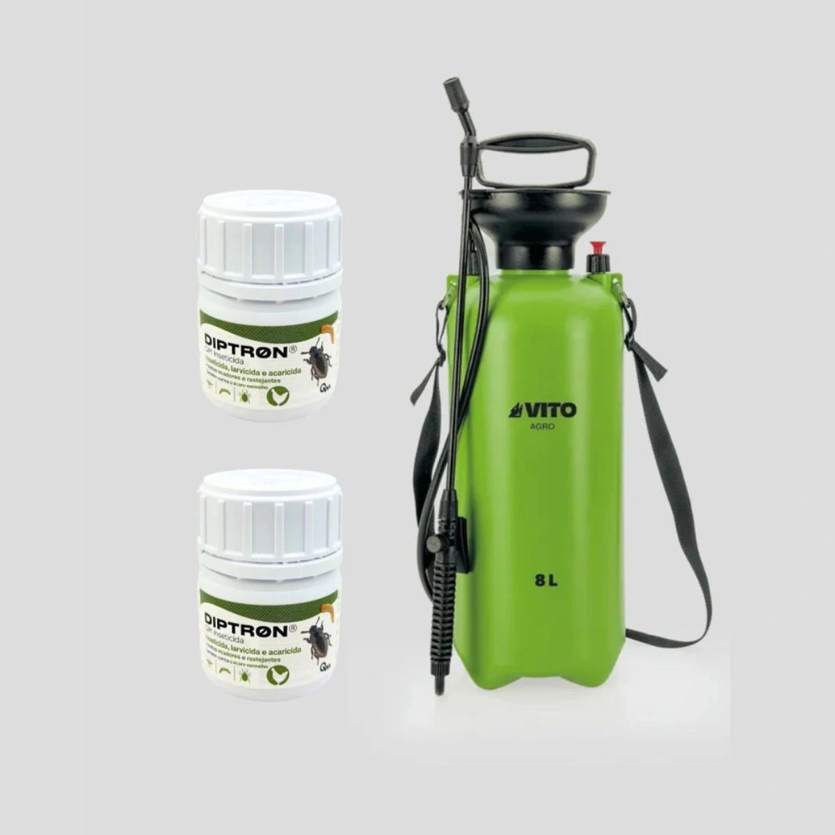 kit para infestação elevada pulverizador 8 litros mais diptron
