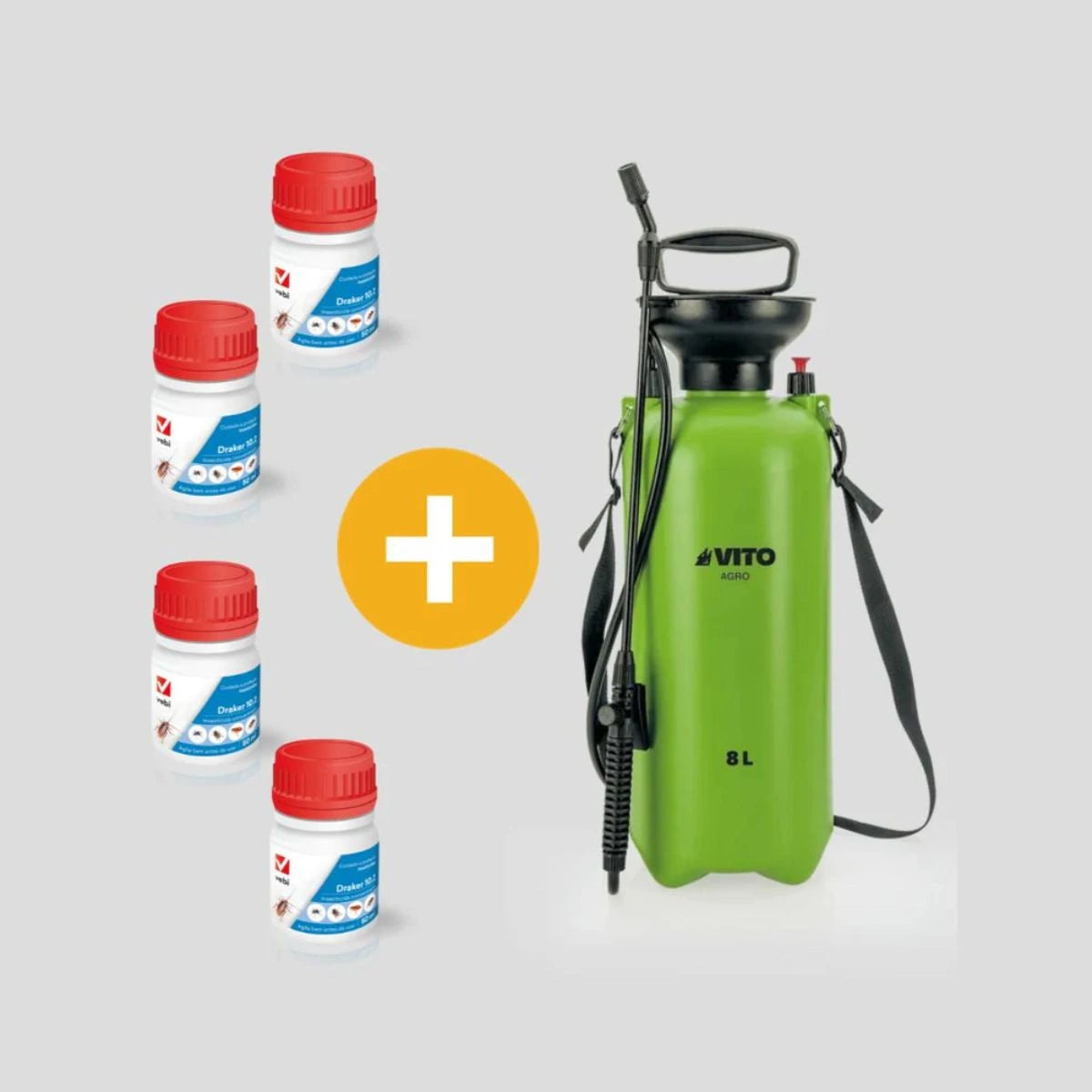 Kit Inseticida para eliminar pulgas no exterior